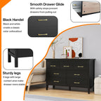 7 Drawer Dresser for Bedroom, Storage Cabinet With Metal Handles, Modern Closet Of Drawers for Living Room - Comfortable Living Decor