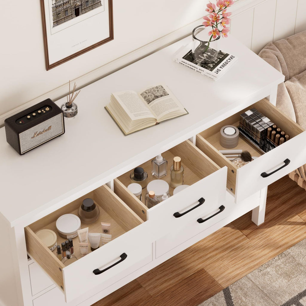 7 Drawer Dresser for Bedroom, Storage Cabinet With Metal Handles, Modern Closet Of Drawers for Living Room - Comfortable Living Decor