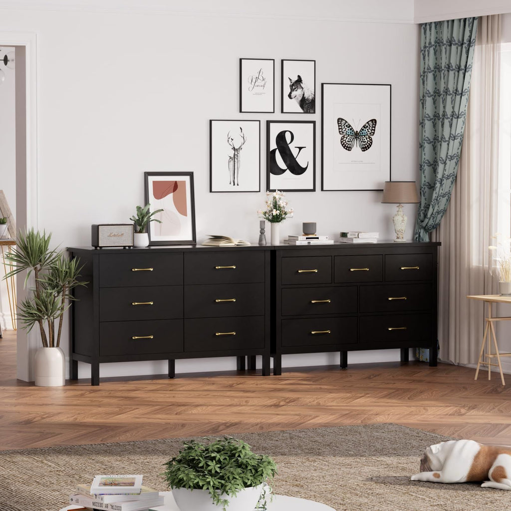 7 Drawer Dresser for Bedroom, Storage Cabinet With Metal Handles, Modern Closet Of Drawers for Living Room - Comfortable Living Decor