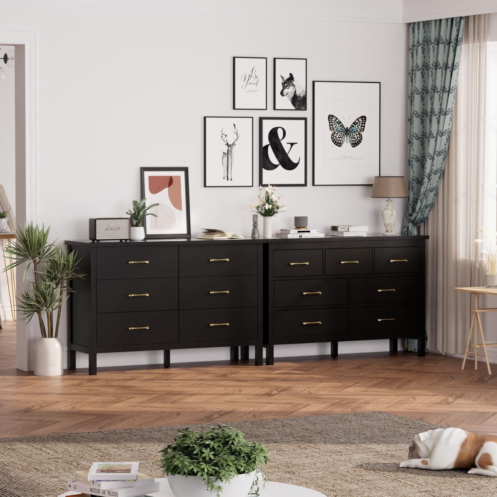 7 Drawer Dresser for Bedroom, Storage Cabinet With Metal Handles, Modern Closet Of Drawers for Living Room - Comfortable Living Decor