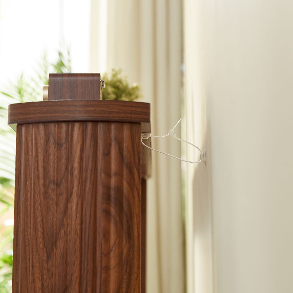 70.1"corrugated texture storage table for en entranceways, corridors, and front door.Walnut.70.1"L*8.7"W*35.5"H - Comfortable Living Decor