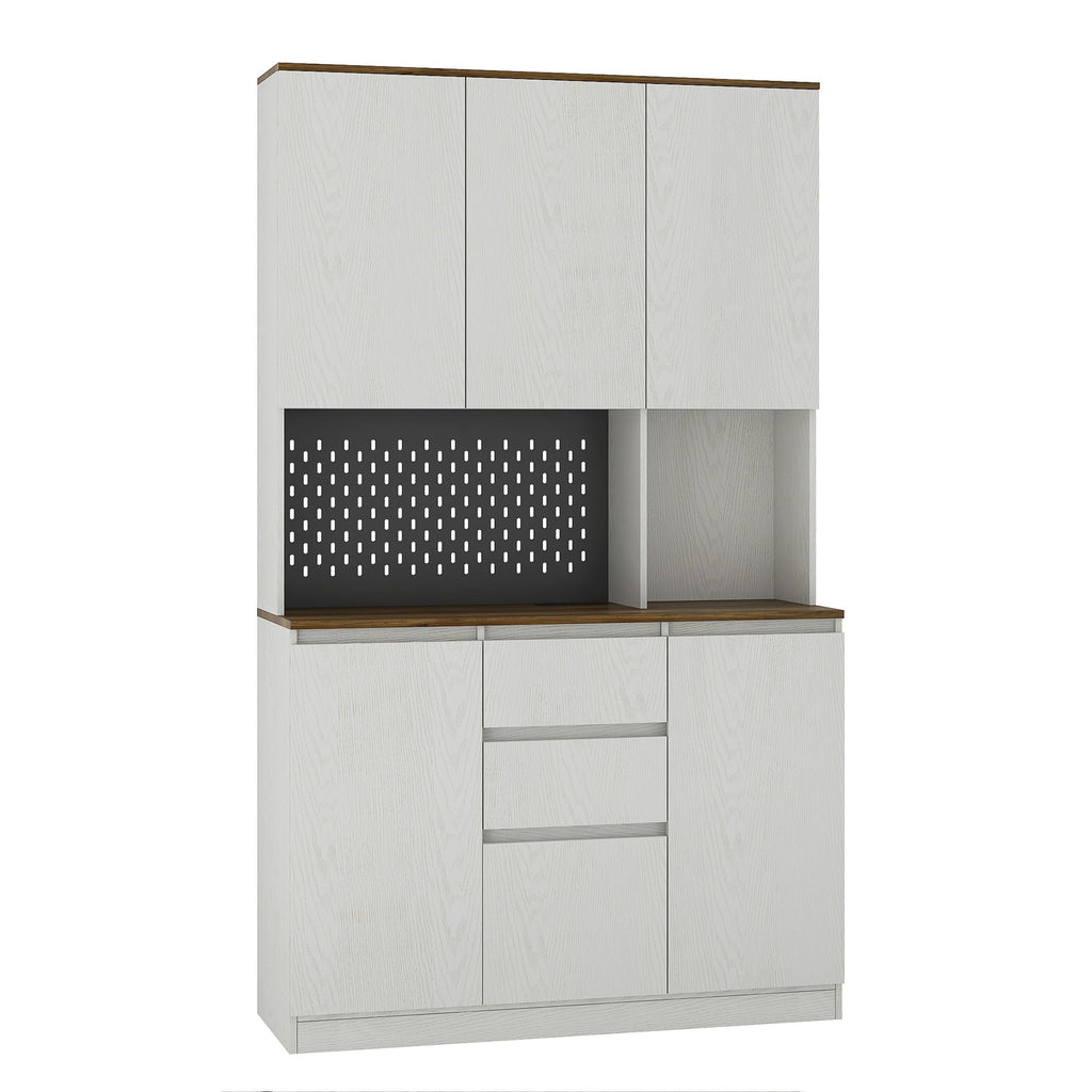 74" Kitchen Pantry Cabinet with Charging Station,Freestanding Buffet Cupboards Sideboard with Drawer,with LED Lights,Modern Pantry Cabinet with Microwave Stand for Kitchen,Living Room,Dinning Room - Comfortable Living Decor