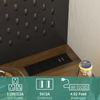 74" Kitchen Pantry Cabinet with Charging Station,Freestanding Buffet Cupboards Sideboard with Drawer,with LED Lights,Modern Pantry Cabinet with Microwave Stand for Kitchen,Living Room,Dinning Room - Comfortable Living Decor