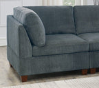 8pc Grey Chenille Modular Sectional - Comfortable Living Decor