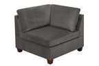 8pc Grey Chenille Modular Sectional - Comfortable Living Decor