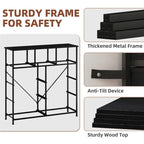 9 Drawer Dresser with Metal Frame and Wooden Top Fabric Storage Organizer Tower for Bedroom Living Room Entryway Office Closet Classic Freestanding Wardrobe Cabinet - Comfortable Living Decor