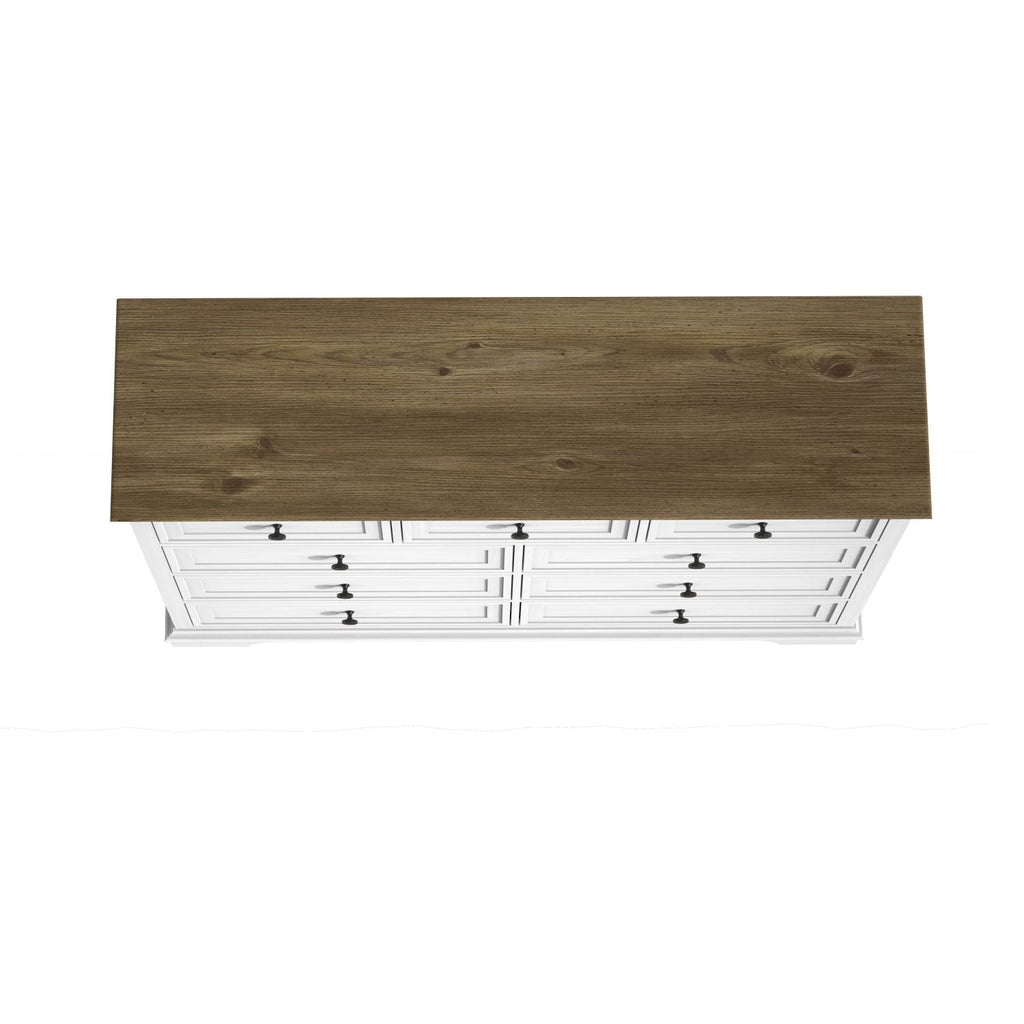 9 Drawer Dresser with Wooden Top, Tall Fabric Dresser & Chest of Drawers for Bedroom Closet Living Room - Comfortable Living Decor