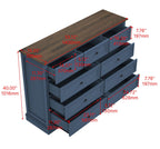 9 Drawer Dresser with Wooden Top, Tall Fabric Dresser & Chest of Drawers for Bedroom Closet Living Room - Comfortable Living Decor
