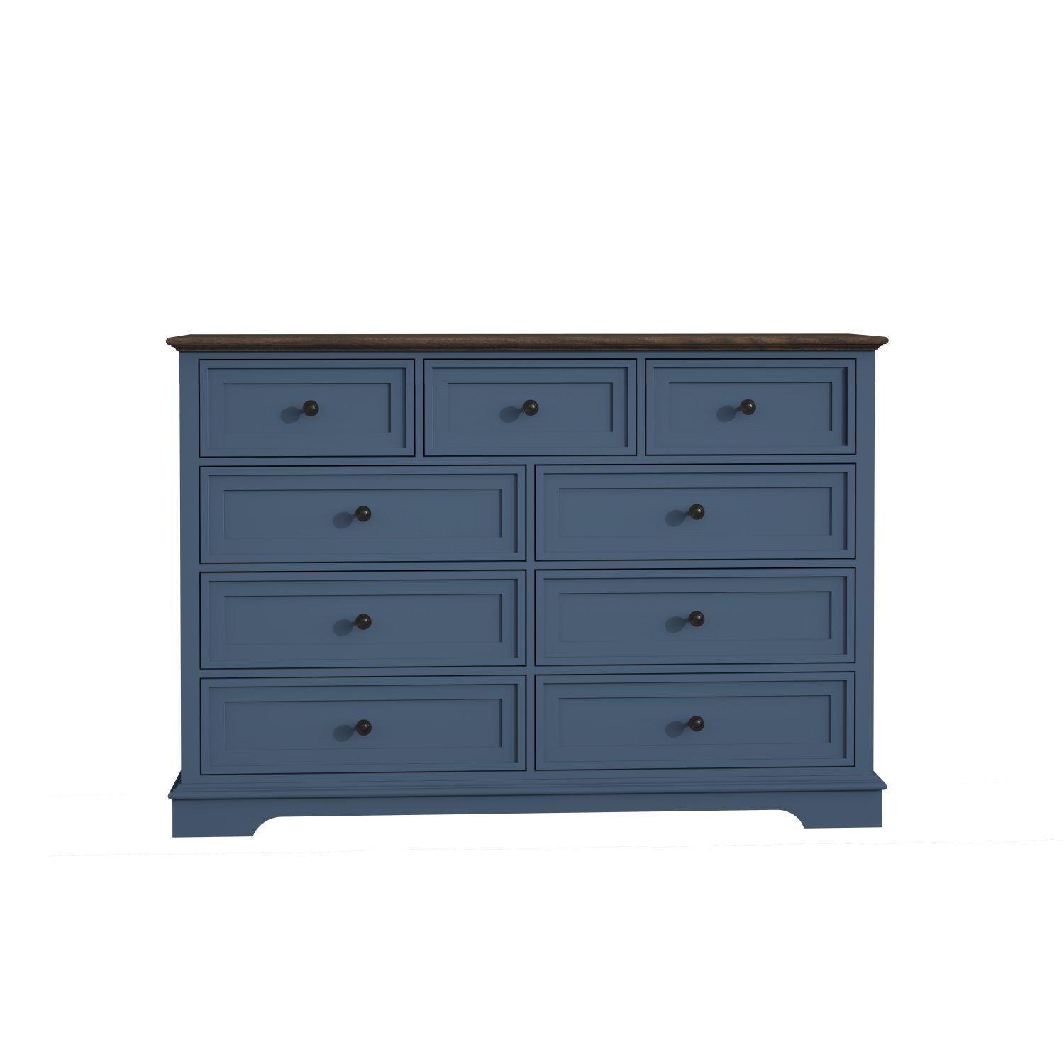 9 Drawer Dresser with Wooden Top, Tall Fabric Dresser & Chest of Drawers for Bedroom Closet Living Room - Comfortable Living Decor