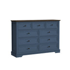 9 Drawer Dresser with Wooden Top, Tall Fabric Dresser & Chest of Drawers for Bedroom Closet Living Room - Comfortable Living Decor