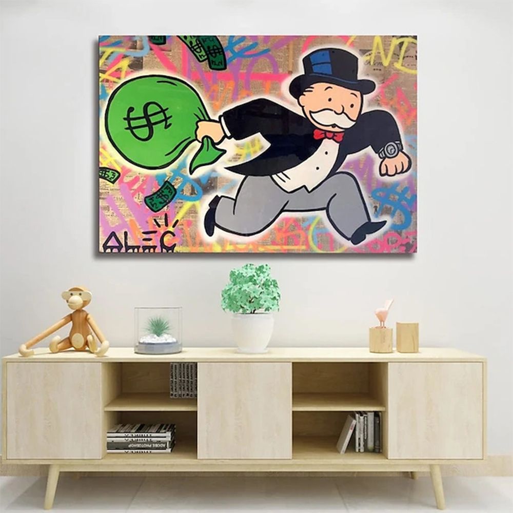 Alec Hand Painted Monopoly Wall Art - Comfortable Living Decor