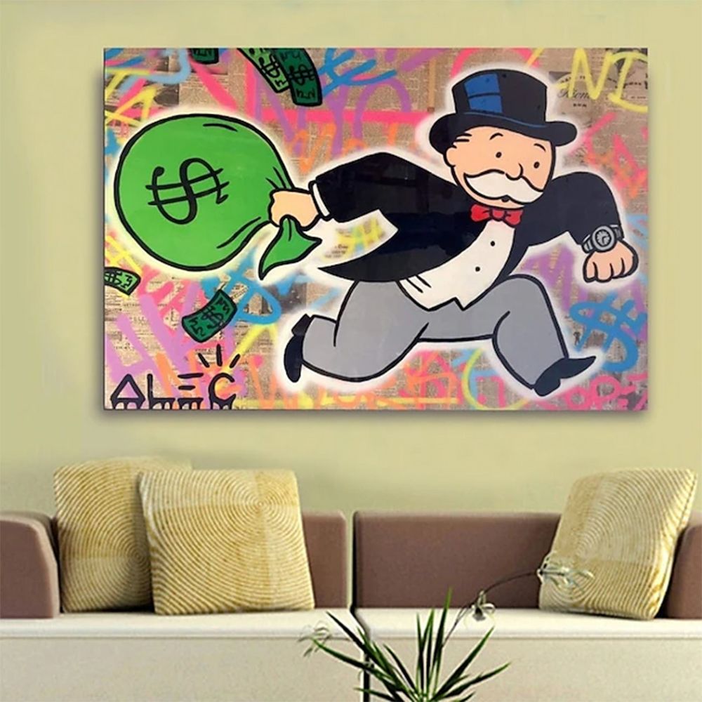 Alec Hand Painted Monopoly Wall Art - Comfortable Living Decor