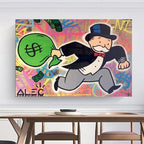 Alec Hand Painted Monopoly Wall Art - Comfortable Living Decor