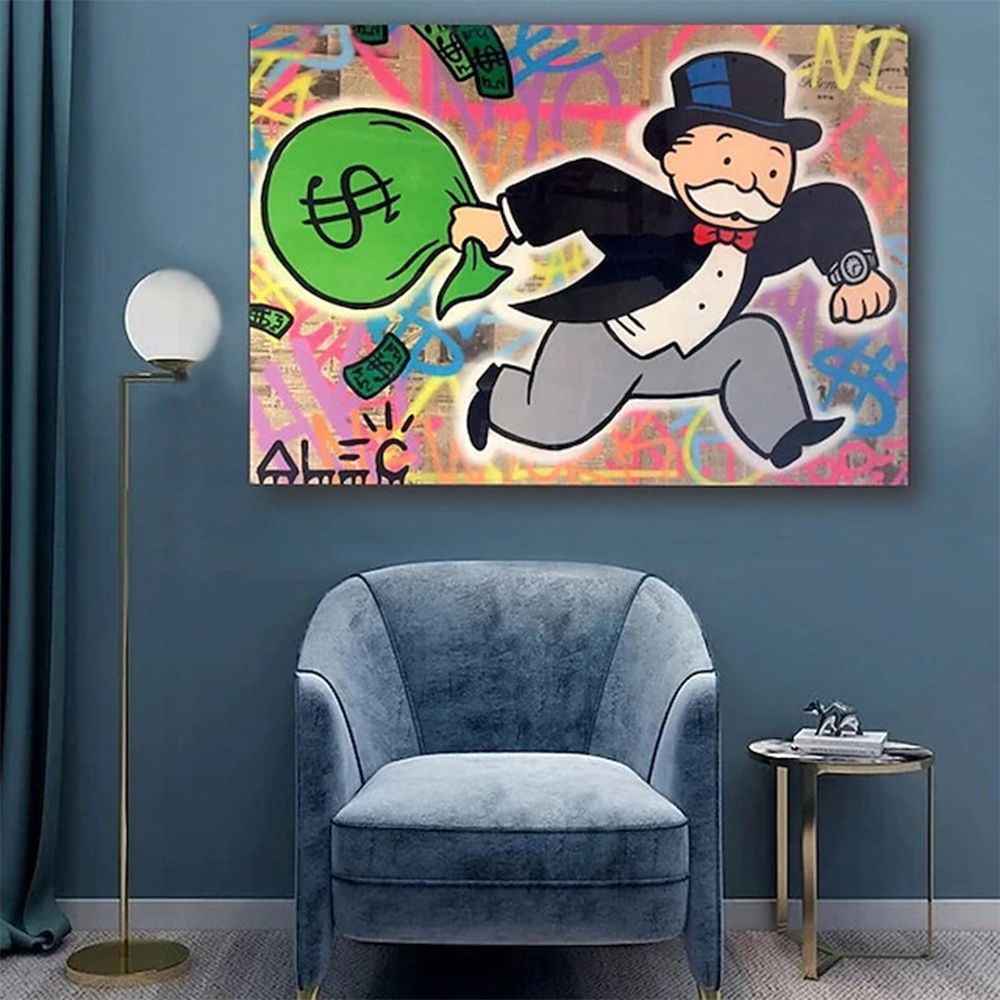 Alec Hand Painted Monopoly Wall Art - Comfortable Living Decor