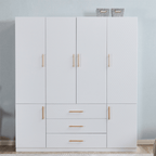 Armoire Wardrobe Closet, with 4 Drawers for High Storage Capacity - Comfortable Living Decor