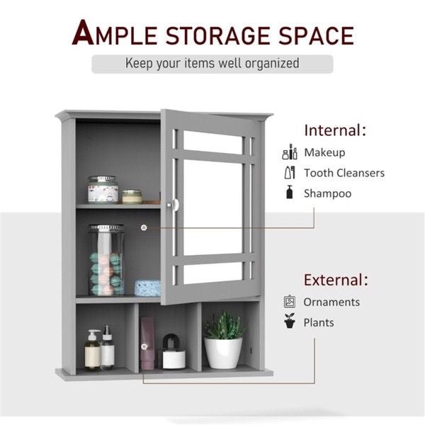 Bathroom Cabinet with Mirror - Comfortable Living Decor