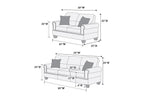 Black Bonded Leather 2pc Sofa Set Sofa And Loveseat Living Room Furniture - Comfortable Living Decor