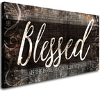 Blessed Home Quote Christian Wall Art - Comfortable Living Decor