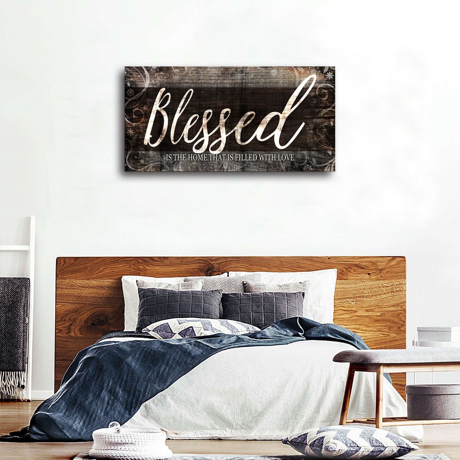 Blessed Home Quote Christian Wall Art - Comfortable Living Decor