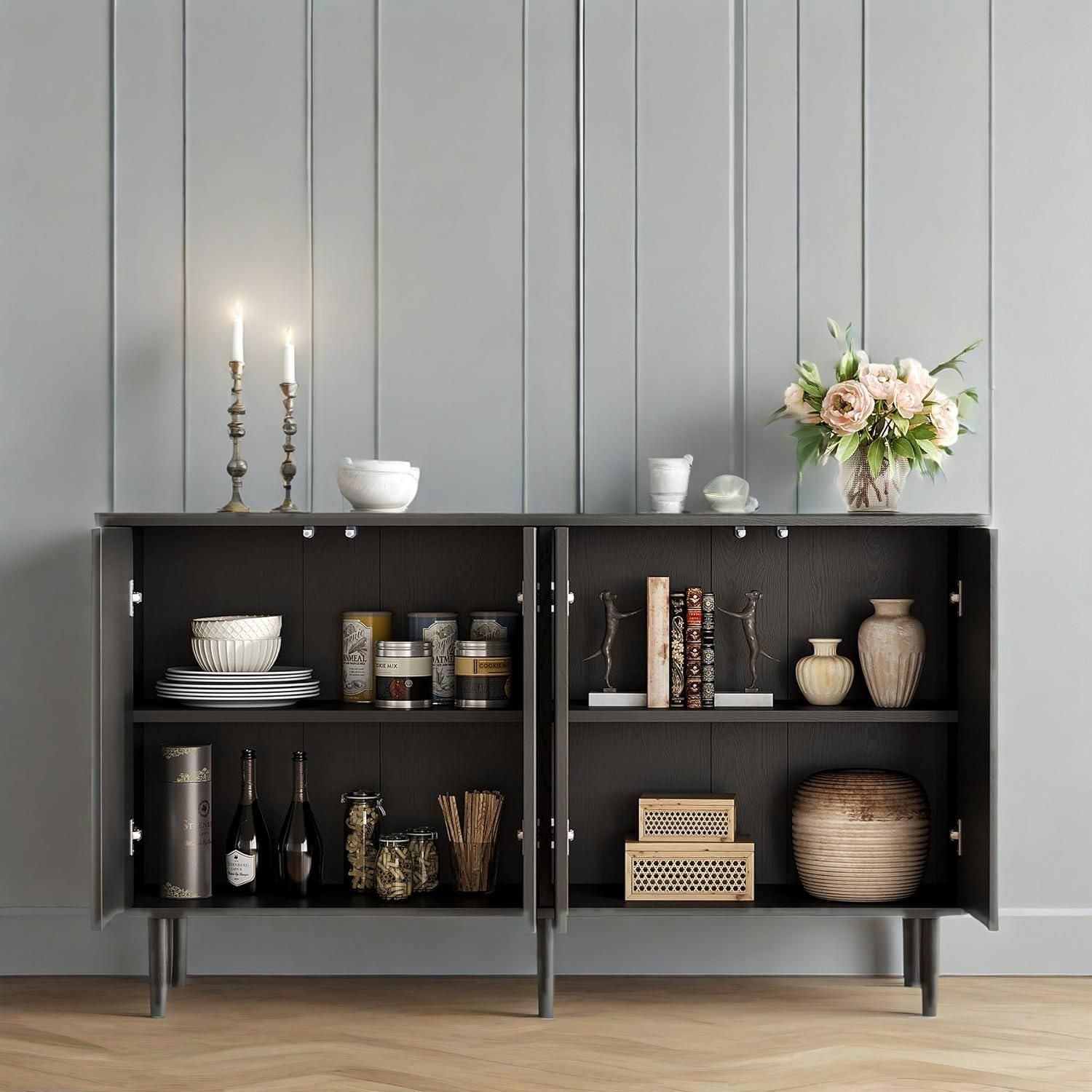 Buffet Cabinet Sideboard with Storage, Modern Sideboard Buffet Table - Comfortable Living Decor