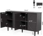 Buffet Cabinet Sideboard with Storage, Modern Sideboard Buffet Table - Comfortable Living Decor
