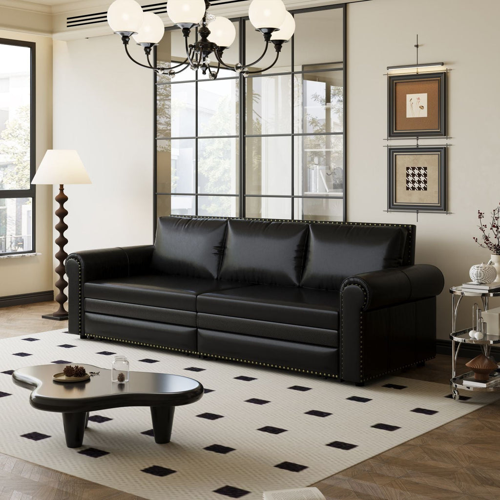 Chesterfield 93.7" King Pull Out Sofa Bed 3 - in - 1 - Comfortable Living Decor