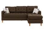 Chocolate Polyfiber Sofa Sectional - Comfortable Living Decor