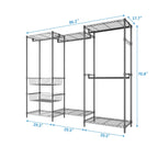 Closet System Organizer White With Sliding Baskets - Black - Comfortable Living Decor