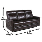 Coachella Luxury Power Reclining Leather Sofa - Comfortable Living Decor