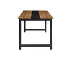 Computer Desk Large Office Desk, 79.5 Inch Gaming Desk Writing Desk Work Desk for Home Office, Study, Modern Simple Wooden Desk, Large Legroom, Metal Frame, Rustic/Black - Comfortable Living Decor