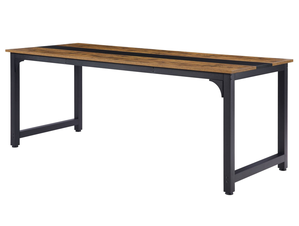 Computer Desk Large Office Desk, 79.5 Inch Gaming Desk Writing Desk Work Desk for Home Office, Study, Modern Simple Wooden Desk, Large Legroom, Metal Frame, Rustic/Black - Comfortable Living Decor