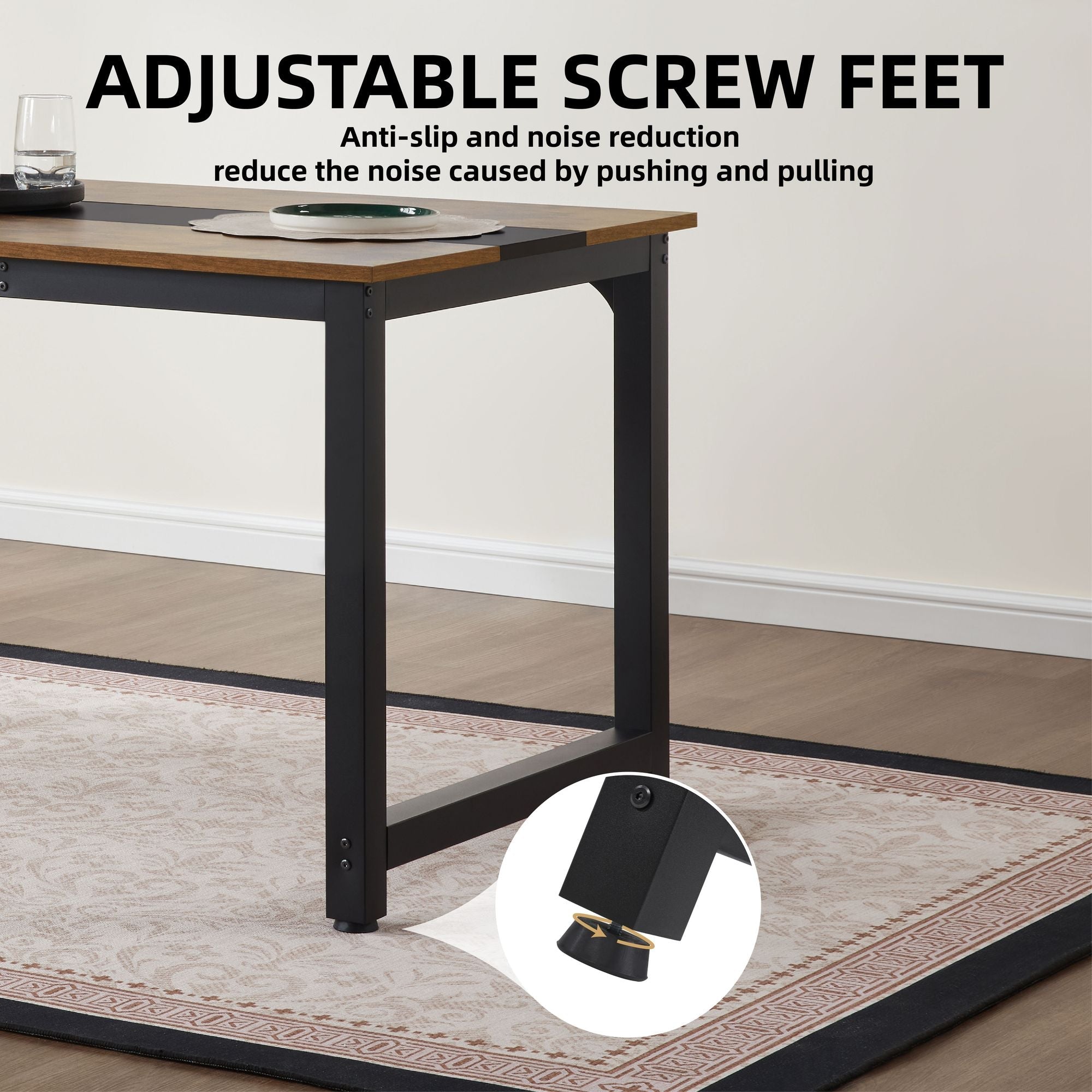 Computer Desk Large Office Desk, 79.5 Inch Gaming Desk Writing Desk Work Desk for Home Office, Study, Modern Simple Wooden Desk, Large Legroom, Metal Frame, Rustic/Black - Comfortable Living Decor