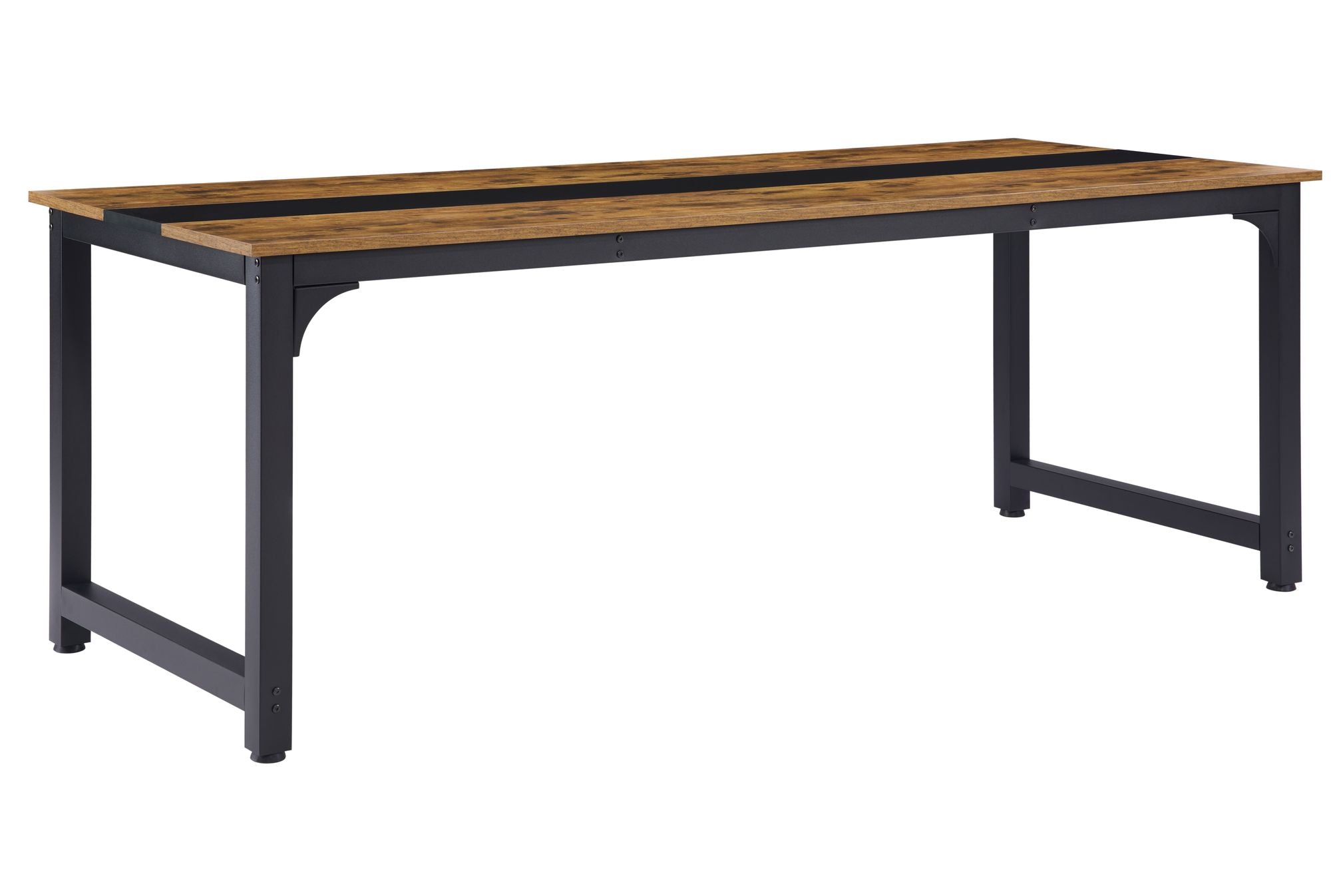 Computer Desk Large Office Desk, 79.5 Inch Gaming Desk Writing Desk Work Desk for Home Office, Study, Modern Simple Wooden Desk, Large Legroom, Metal Frame, Rustic/Black - Comfortable Living Decor