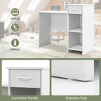 Computer Desk Modern Laptop PC Desk with Adjustable Shelf and Cable Hole - Comfortable Living Decor