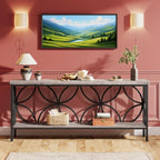 Console Table/Sofa Table, Industrial Long Sofa Table Behind Couch - Comfortable Living Decor