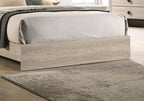 Contemporary 1pc Cream Finish Queen Size Bed Bedroom Furniture Gray V - Design Headboard Rubberwood 1pc Bedframe - Comfortable Living Decor