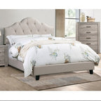 Contemporary 1pc Queen Size Bed Adjustable HB Light Brown - Comfortable Living Decor