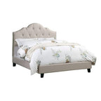 Contemporary 1pc Queen Size Bed Adjustable HB Light Brown - Comfortable Living Decor