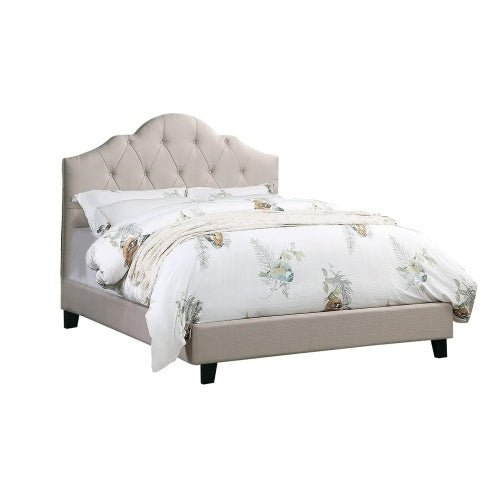 Contemporary 1pc Queen Size Bed Adjustable HB Light Brown - Comfortable Living Decor