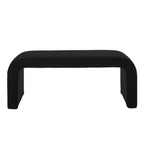 Cozy Set of 3 Black Teddy Ottomans - Versatile Modern Bench for Bedroom and Entryway - Comfortable Living Decor