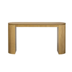 Curved Design Console Table with Unique Vertical Stripe Design ,Suitable for Living Room,Study and Entrance - Comfortable Living Decor