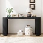Curved Design Console Table with Unique Vertical Stripe Design ,Suitable for Living Room,Study and Entrance - Comfortable Living Decor