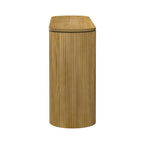 Curved Design Console Table with Unique Vertical Stripe Design ,Suitable for Living Room,Study and Entrance - Comfortable Living Decor