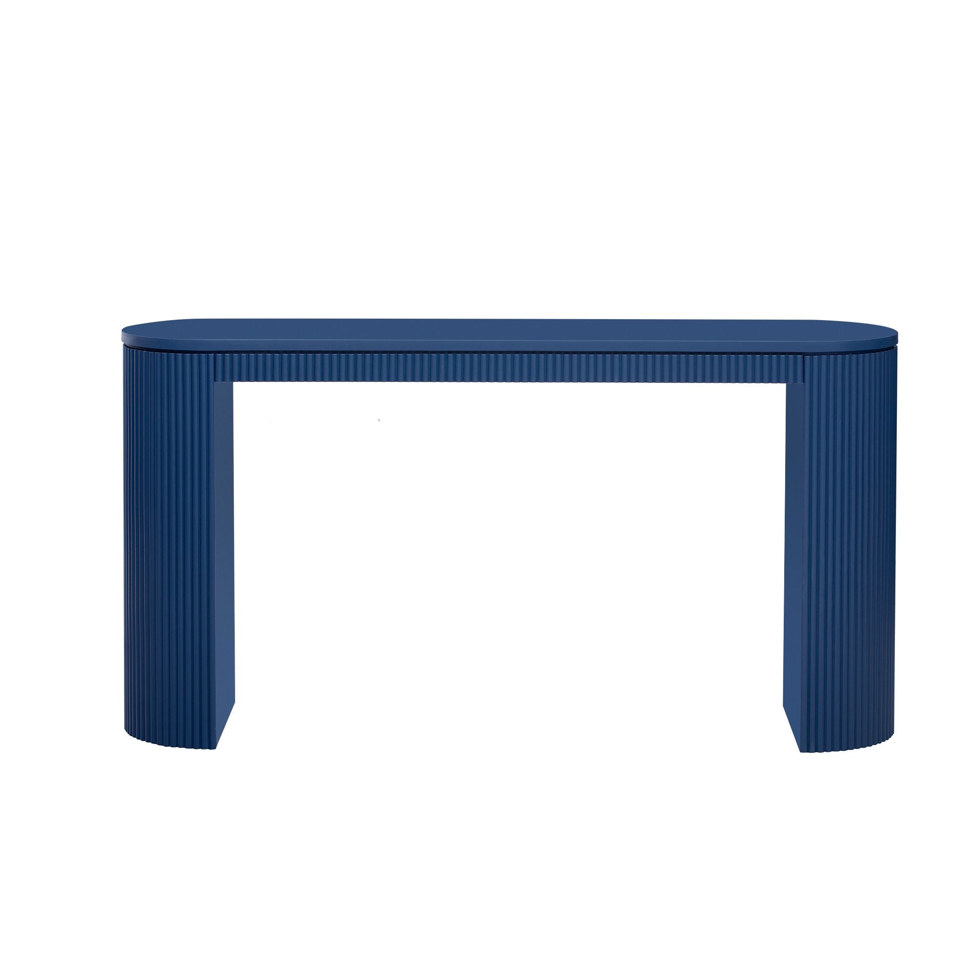 Curved Design Console Table with Unique Vertical Stripe Design ,Suitable for Living Room,Study and Entrance - Comfortable Living Decor