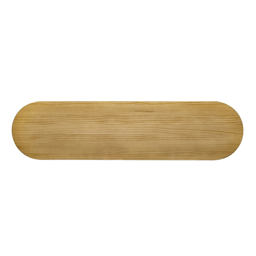Curved Design Console Table with Unique Vertical Stripe Design ,Suitable for Living Room,Study and Entrance - Comfortable Living Decor