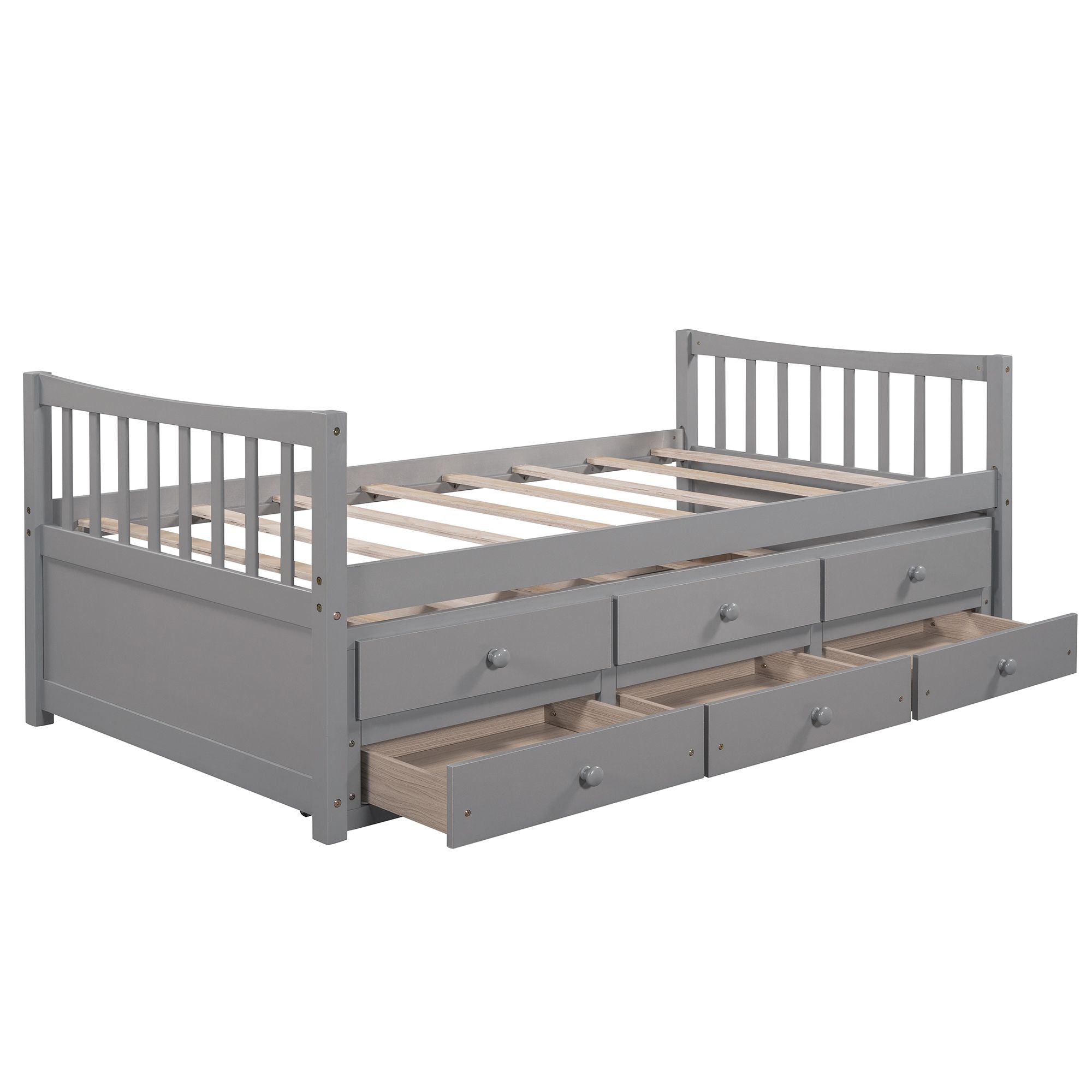 Daybed with Trundle and Drawers; Twin Size - Comfortable Living Decor
