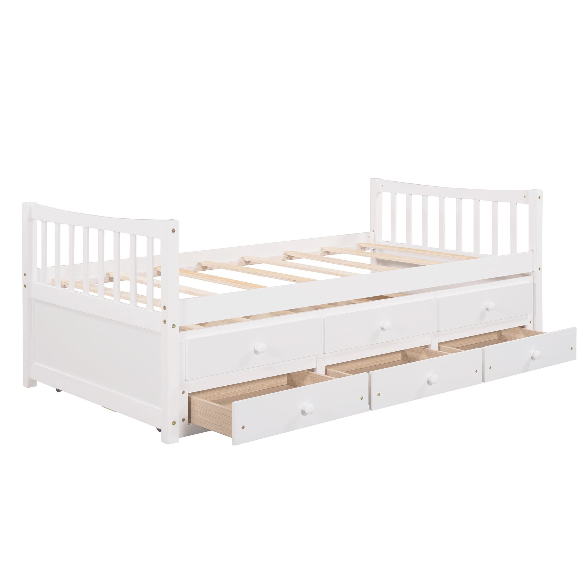 Daybed with Trundle and Drawers; Twin Size - Comfortable Living Decor