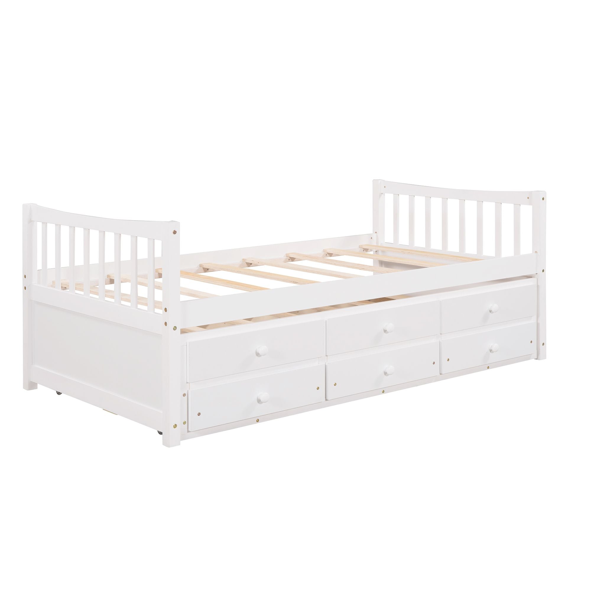 Daybed with Trundle and Drawers; Twin Size - Comfortable Living Decor