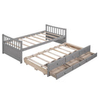 Daybed with Trundle and Drawers; Twin Size - Comfortable Living Decor