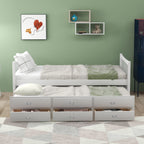 Daybed with Trundle and Drawers; Twin Size - Comfortable Living Decor